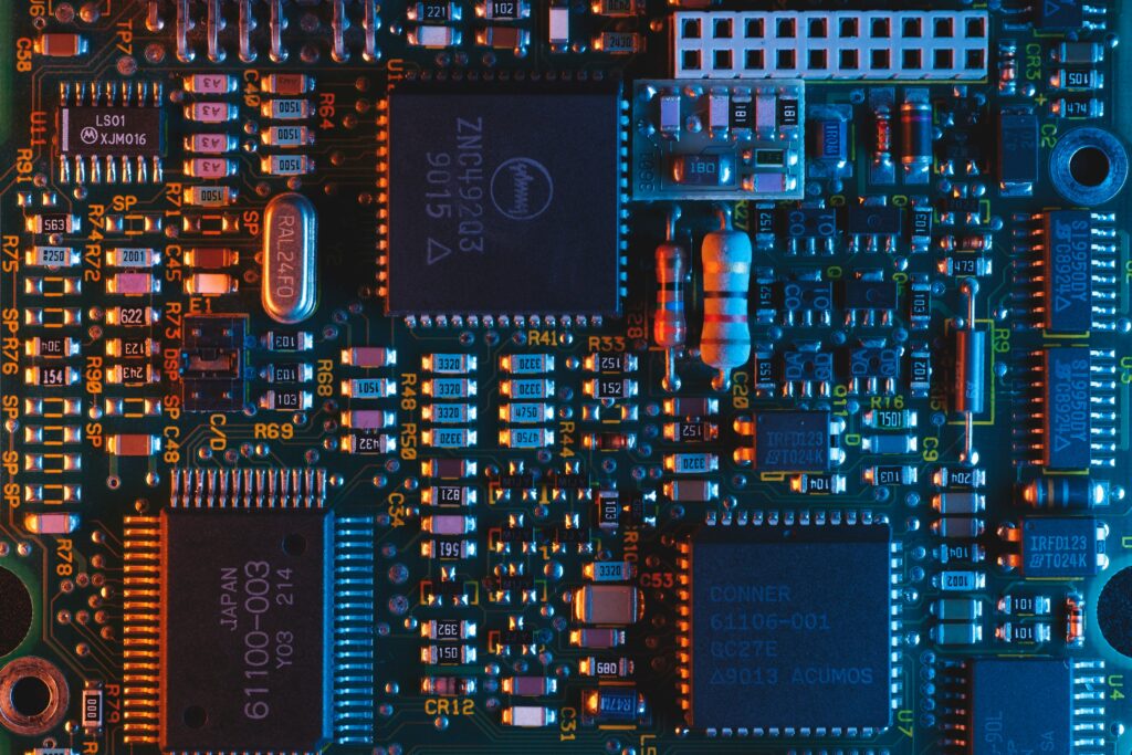 motherboard with chips